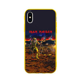 Чехол для Apple iPhone X силиконовый матовый с принтом Боец Iron Maiden в Новосибирске, Силикон | Печать на задней стороне чехла, без боковой панели | iron maiden | адриан смит | айрон мейден | война | группа | дэйв мюррей | железная дева | ирон майден | метал | мрачный | музыка | песни | рок | солдат | стив харрис | тяжелый | хеви | хевиметал