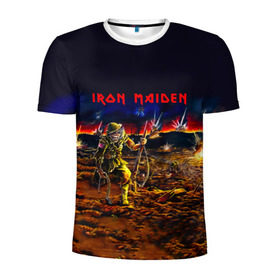 Мужская футболка 3D спортивная с принтом Боец Iron Maiden в Новосибирске, 100% полиэстер с улучшенными характеристиками | приталенный силуэт, круглая горловина, широкие плечи, сужается к линии бедра | iron maiden | адриан смит | айрон мейден | война | группа | дэйв мюррей | железная дева | ирон майден | метал | мрачный | музыка | песни | рок | солдат | стив харрис | тяжелый | хеви | хевиметал