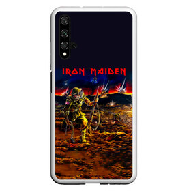 Чехол для Honor 20 с принтом Боец Iron Maiden в Новосибирске, Силикон | Область печати: задняя сторона чехла, без боковых панелей | iron maiden | адриан смит | айрон мейден | война | группа | дэйв мюррей | железная дева | ирон майден | метал | мрачный | музыка | песни | рок | солдат | стив харрис | тяжелый | хеви | хевиметал