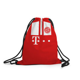 Рюкзак-мешок 3D с принтом FC Bayern 2018 Original #6 в Новосибирске, 100% полиэстер | плотность ткани — 200 г/м2, размер — 35 х 45 см; лямки — толстые шнурки, застежка на шнуровке, без карманов и подкладки | Тематика изображения на принте: 