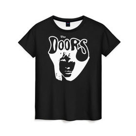 Женская футболка 3D с принтом The Doors в Новосибирске, 100% полиэфир ( синтетическое хлопкоподобное полотно) | прямой крой, круглый вырез горловины, длина до линии бедер | the doors | денсмор | джим моррисон | кригер | манзарек | роберт алан | рэй