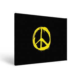 Холст прямоугольный с принтом Peace в Новосибирске, 100% ПВХ |  | Тематика изображения на принте: peace | vppdgryphon | арт | краска | мирный | миролюбивый | пацифик | прикольные | хиппи | цветные