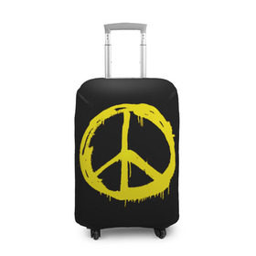 Чехол для чемодана 3D с принтом Peace в Новосибирске, 86% полиэфир, 14% спандекс | двустороннее нанесение принта, прорези для ручек и колес | peace | vppdgryphon | арт | краска | мирный | миролюбивый | пацифик | прикольные | хиппи | цветные
