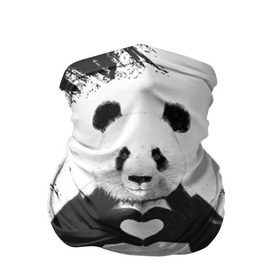 Бандана-труба 3D с принтом Panda love в Новосибирске, 100% полиэстер, ткань с особыми свойствами — Activecool | плотность 150‒180 г/м2; хорошо тянется, но сохраняет форму | 14 февраля | love | panda | panda love | день святого валентина | любовь | панда