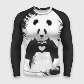 Мужской рашгард 3D с принтом Panda love в Новосибирске,  |  | 14 февраля | love | panda | panda love | день святого валентина | любовь | панда