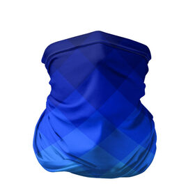 Бандана-труба 3D с принтом Blue geometria в Новосибирске, 100% полиэстер, ткань с особыми свойствами — Activecool | плотность 150‒180 г/м2; хорошо тянется, но сохраняет форму | Тематика изображения на принте: blue | geometria | абстракция | бирюза | бирюзовый | геометрия | куб | синий
