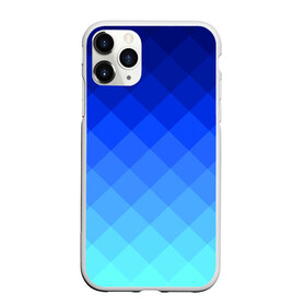 Чехол для iPhone 11 Pro матовый с принтом Blue geometria в Новосибирске, Силикон |  | Тематика изображения на принте: blue | geometria | абстракция | бирюза | бирюзовый | геометрия | куб | синий