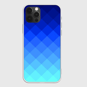 Чехол для iPhone 12 Pro с принтом Blue geometria в Новосибирске, силикон | область печати: задняя сторона чехла, без боковых панелей | blue | geometria | абстракция | бирюза | бирюзовый | геометрия | куб | синий