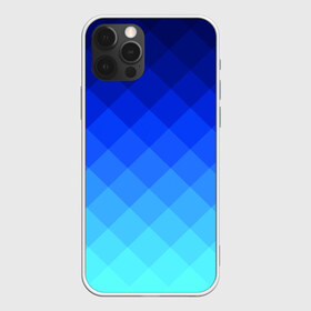 Чехол для iPhone 12 Pro Max с принтом Blue geometria в Новосибирске, Силикон |  | Тематика изображения на принте: blue | geometria | абстракция | бирюза | бирюзовый | геометрия | куб | синий