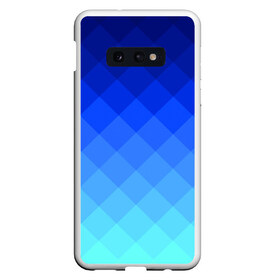 Чехол для Samsung S10E с принтом Blue geometria в Новосибирске, Силикон | Область печати: задняя сторона чехла, без боковых панелей | blue | geometria | абстракция | бирюза | бирюзовый | геометрия | куб | синий