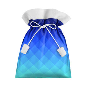 Подарочный 3D мешок с принтом Blue geometria в Новосибирске, 100% полиэстер | Размер: 29*39 см | blue | geometria | абстракция | бирюза | бирюзовый | геометрия | куб | синий