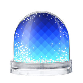 Водяной шар с принтом Blue geometria в Новосибирске, Пластик | Изображение внутри шара печатается на глянцевой фотобумаге с двух сторон | blue | geometria | абстракция | бирюза | бирюзовый | геометрия | куб | синий