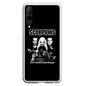 Чехол для Honor P30 с принтом Группа Scorpions в Новосибирске, Силикон | Область печати: задняя сторона чехла, без боковых панелей | scorpions | группа | скорпионс | хард | хардрок