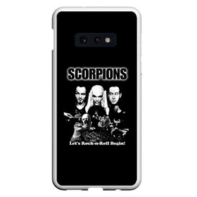 Чехол для Samsung S10E с принтом Группа Scorpions в Новосибирске, Силикон | Область печати: задняя сторона чехла, без боковых панелей | scorpions | группа | скорпионс | хард | хардрок