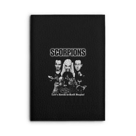 Обложка для автодокументов с принтом Группа Scorpions в Новосибирске, натуральная кожа |  размер 19,9*13 см; внутри 4 больших “конверта” для документов и один маленький отдел — туда идеально встанут права | scorpions | группа | скорпионс | хард | хардрок