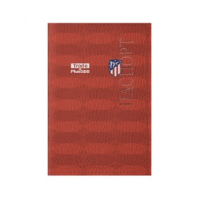 Обложка для паспорта матовая кожа с принтом Atletico Madrid Original #10 в Новосибирске, натуральная матовая кожа | размер 19,3 х 13,7 см; прозрачные пластиковые крепления | атлетико мадрид | эмблема