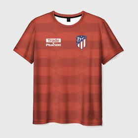 Мужская футболка 3D с принтом Atletico Madrid Original #10 в Новосибирске, 100% полиэфир | прямой крой, круглый вырез горловины, длина до линии бедер | атлетико мадрид | эмблема