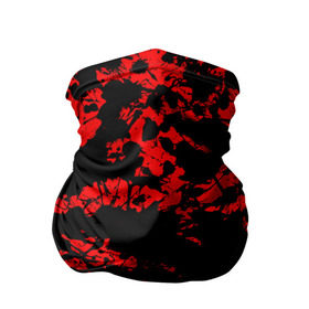 Бандана-труба 3D с принтом Красные краски в Новосибирске, 100% полиэстер, ткань с особыми свойствами — Activecool | плотность 150‒180 г/м2; хорошо тянется, но сохраняет форму | abstraction | абстракция красок | брызги красок | краска | красные краски | потертость красок | разводы красок | черно белый