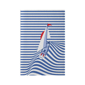 Обложка для паспорта матовая кожа с принтом Яхта в Новосибирске, натуральная матовая кожа | размер 19,3 х 13,7 см; прозрачные пластиковые крепления | Тематика изображения на принте: flag | joke | prank | sail | sea | stripes | water | waves | yacht vest | вода | волны | море | парус | полосы | прикол | тельняшка | флаг | шутка | яхта