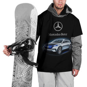 Накидка на куртку 3D с принтом Mercedes-Benz в Новосибирске, 100% полиэстер |  | kомпания производитель легковых автомобилей премиального класса | немецкое качество