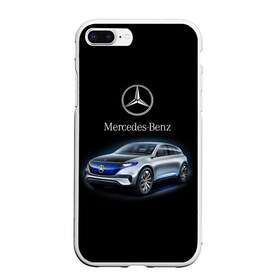 Чехол для iPhone 7Plus/8 Plus матовый с принтом Mercedes-Benz в Новосибирске, Силикон | Область печати: задняя сторона чехла, без боковых панелей | kомпания производитель легковых автомобилей премиального класса | немецкое качество