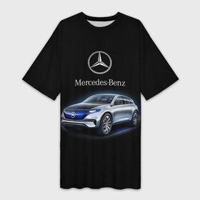 Платье-футболка 3D с принтом Mercedes Benz в Новосибирске,  |  | kомпания производитель легковых автомобилей премиального класса | немецкое качество
