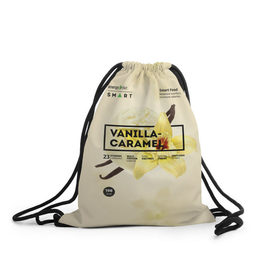 Рюкзак-мешок 3D с принтом Vanilla-Caramel в Новосибирске, 100% полиэстер | плотность ткани — 200 г/м2, размер — 35 х 45 см; лямки — толстые шнурки, застежка на шнуровке, без карманов и подкладки | 