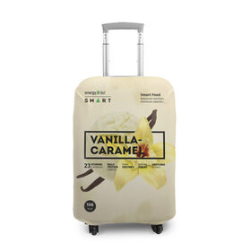 Чехол для чемодана 3D с принтом Vanilla-Caramel в Новосибирске, 86% полиэфир, 14% спандекс | двустороннее нанесение принта, прорези для ручек и колес | 