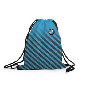 Рюкзак-мешок 3D с принтом BMW 2018 Blue Line в Новосибирске, 100% полиэстер | плотность ткани — 200 г/м2, размер — 35 х 45 см; лямки — толстые шнурки, застежка на шнуровке, без карманов и подкладки | Тематика изображения на принте: bmw | автомобильные | бмв | машины
