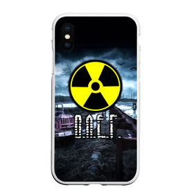 Чехол для iPhone XS Max матовый с принтом S T A L K E R - О Л Е Г в Новосибирске, Силикон | Область печати: задняя сторона чехла, без боковых панелей | stalker | игра | имя | олег | припять | радиация | сталкер | чернобыль