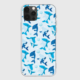 Чехол для iPhone 12 Pro Max с принтом Акулы в Новосибирске, Силикон |  | shark | акула | вода | море | океан | пузыри | рыба | рыбалка
