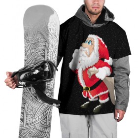 Накидка на куртку 3D с принтом Санта в Новосибирске, 100% полиэстер |  | Тематика изображения на принте: christmas | new year | дед мороз | елка | зима | клаус | метель | мороз | новый год | праздник | рождество | санта | снег | снеговик | снегурочка
