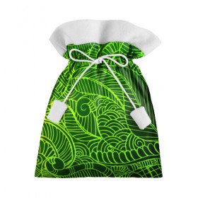 Подарочный 3D мешок с принтом зеленые узоры в Новосибирске, 100% полиэстер | Размер: 29*39 см | green | абстракция | арт | восток | геометрия | зелень | индия | орнамент | роспись | узоры | цветы