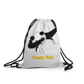 Рюкзак-мешок 3D с принтом Panda dub в Новосибирске, 100% полиэстер | плотность ткани — 200 г/м2, размер — 35 х 45 см; лямки — толстые шнурки, застежка на шнуровке, без карманов и подкладки | dab | dance | dub | movement | panda | движение | панда | танец