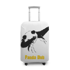 Чехол для чемодана 3D с принтом Panda dub в Новосибирске, 86% полиэфир, 14% спандекс | двустороннее нанесение принта, прорези для ручек и колес | dab | dance | dub | movement | panda | движение | панда | танец