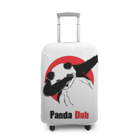 Чехол для чемодана 3D с принтом Panda dub в Новосибирске, 86% полиэфир, 14% спандекс | двустороннее нанесение принта, прорези для ручек и колес | dab | dance | dub | movement | panda | движение | панда | танец