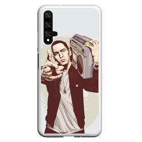 Чехол для Honor 20 с принтом Eminem Art в Новосибирске, Силикон | Область печати: задняя сторона чехла, без боковых панелей | Тематика изображения на принте: art | eminem | hip hop | rap | rap god | арт | брюс | бумбокс | маршалл | мэтерс | рэп | хим хоп | эминем