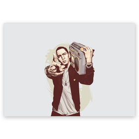 Поздравительная открытка с принтом Eminem Art в Новосибирске, 100% бумага | плотность бумаги 280 г/м2, матовая, на обратной стороне линовка и место для марки
 | Тематика изображения на принте: art | eminem | hip hop | rap | rap god | арт | брюс | бумбокс | маршалл | мэтерс | рэп | хим хоп | эминем