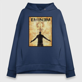 Женское худи Oversize хлопок с принтом EMINEM в Новосибирске, френч-терри — 70% хлопок, 30% полиэстер. Мягкий теплый начес внутри —100% хлопок | боковые карманы, эластичные манжеты и нижняя кромка, капюшон на магнитной кнопке | lp | marshall bruce mathers iii | rap | маршал брюс мэзерс третий | мезерс третий | реп | рэп | рэпер | эминем | эминэм