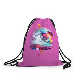 Рюкзак-мешок 3D с принтом Colorful balls в Новосибирске, 100% полиэстер | плотность ткани — 200 г/м2, размер — 35 х 45 см; лямки — толстые шнурки, застежка на шнуровке, без карманов и подкладки | balls | colorful | helmet | pink | колорит | космонавт | космос | розовый | скафандр | цвет | шарики | шары | шлем