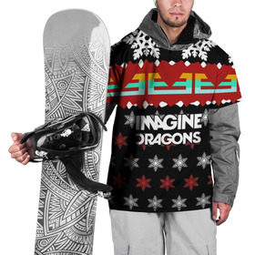 Накидка на куртку 3D с принтом Праздничный Imagine Dragons в Новосибирске, 100% полиэстер |  | альтернативный | американская | группа | драгонс | имеджин | инди | индирок | новогодний | поп | рождество | рок | свитер | электроник