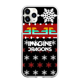 Чехол для iPhone 11 Pro матовый с принтом Праздничный Imagine Dragons в Новосибирске, Силикон |  | Тематика изображения на принте: альтернативный | американская | группа | драгонс | имеджин | инди | индирок | новогодний | поп | рождество | рок | свитер | электроник
