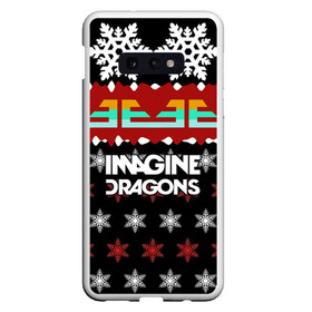 Чехол для Samsung S10E с принтом Праздничный Imagine Dragons в Новосибирске, Силикон | Область печати: задняя сторона чехла, без боковых панелей | альтернативный | американская | группа | драгонс | имеджин | инди | индирок | новогодний | поп | рождество | рок | свитер | электроник