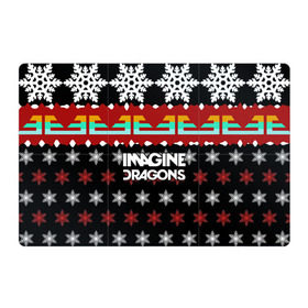 Магнитный плакат 3Х2 с принтом Праздничный Imagine Dragons в Новосибирске, Полимерный материал с магнитным слоем | 6 деталей размером 9*9 см | альтернативный | американская | группа | драгонс | имеджин | инди | индирок | новогодний | поп | рождество | рок | свитер | электроник