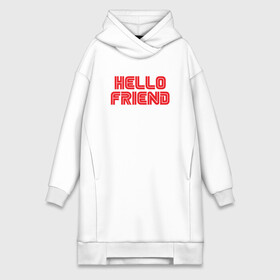 Платье-худи хлопок с принтом Hello Friend в Новосибирске,  |  | Тематика изображения на принте: mr robot | rami malek | мистер робот | рами малек