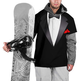 Накидка на куртку 3D с принтом Смокинг в Новосибирске, 100% полиэстер |  | жених | муж | свадьба | смокинг | смокинг для жениха