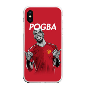 Чехол для iPhone XS Max матовый с принтом Pogba Manchester United в Новосибирске, Силикон | Область печати: задняя сторона чехла, без боковых панелей | mu | paul | pogba | манчестер юнайтед | мю | погба | форма