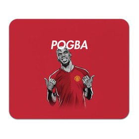 Коврик прямоугольный с принтом Pogba Manchester United в Новосибирске, натуральный каучук | размер 230 х 185 мм; запечатка лицевой стороны | mu | paul | pogba | манчестер юнайтед | мю | погба | форма
