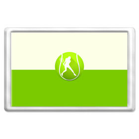 Магнит 45*70 с принтом Теннис в Новосибирске, Пластик | Размер: 78*52 мм; Размер печати: 70*45 | sport | логотип | мяч | спорт | теннис