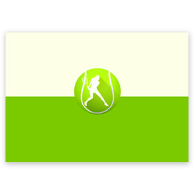 Поздравительная открытка с принтом Теннис в Новосибирске, 100% бумага | плотность бумаги 280 г/м2, матовая, на обратной стороне линовка и место для марки
 | sport | логотип | мяч | спорт | теннис